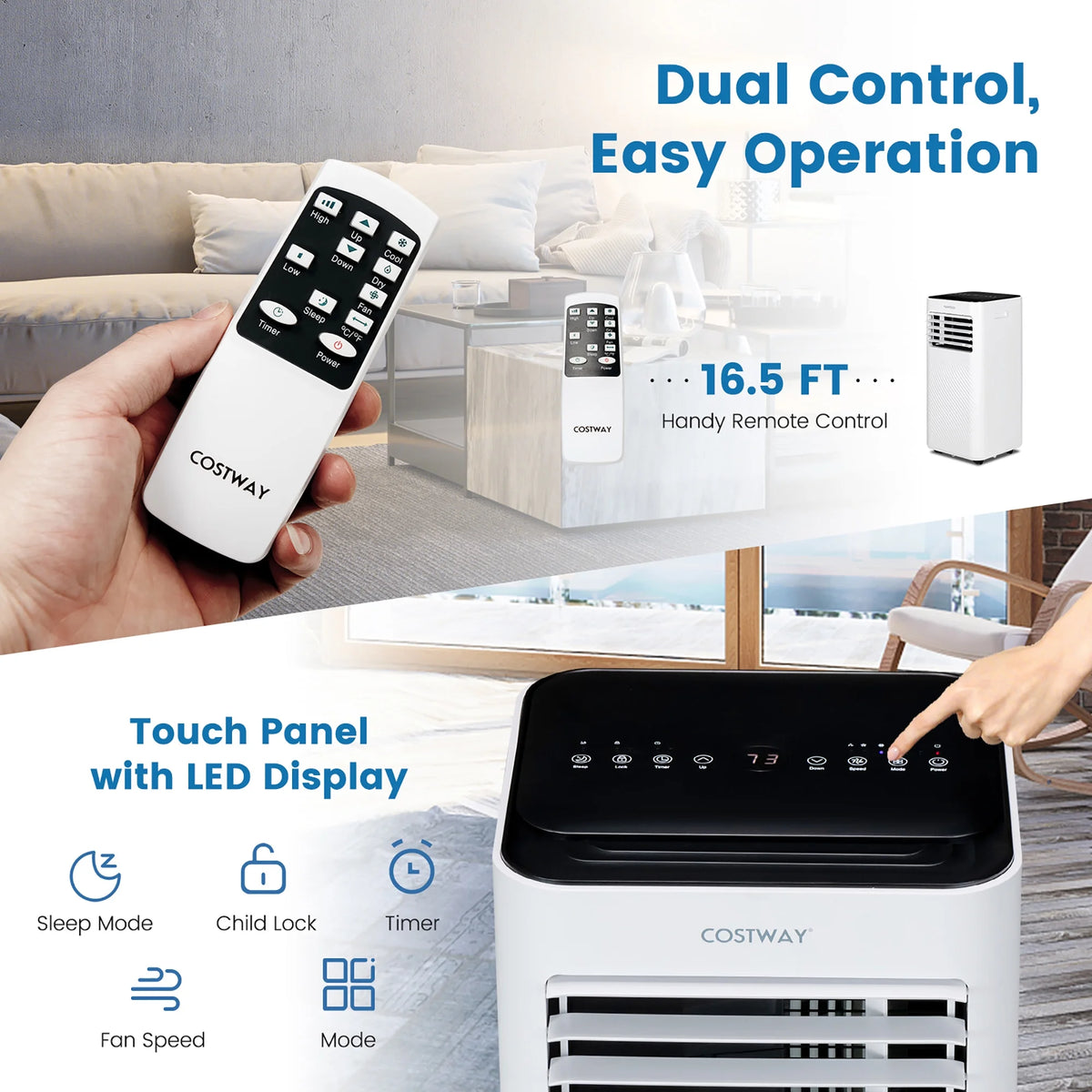 5000 BTU Portable Air Conditioner 4-in-1 M98626