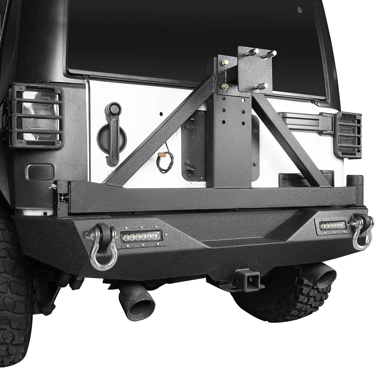 Rear Bumper with Spare Tire Carrier and Front Bumper Combo P254