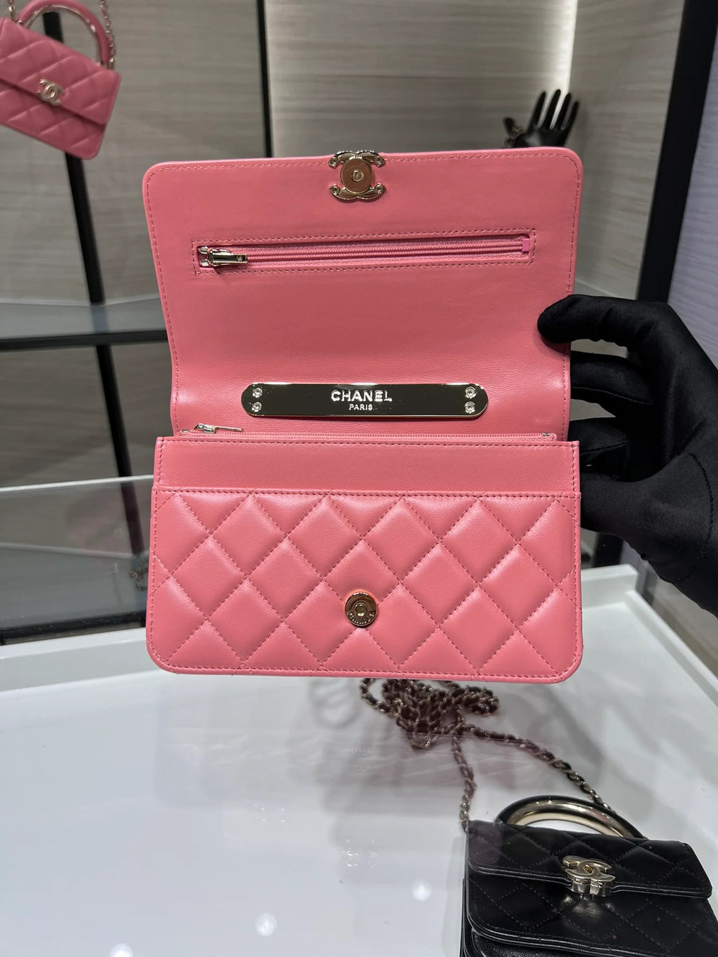 Pink Chain Wallet Bag J3331