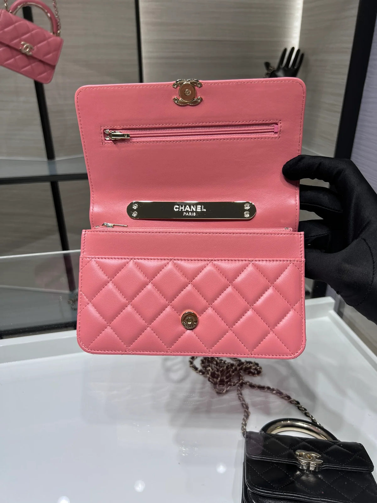 Pink Chain Wallet Bag J3331