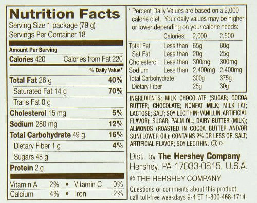 English Toffee Bars 2.8-Ounce Pack of 18 M8169