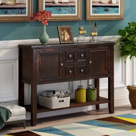 Buffet Cabinet with 1 Shelf, 2 Cabinets, 4 Storage Drawers N941973