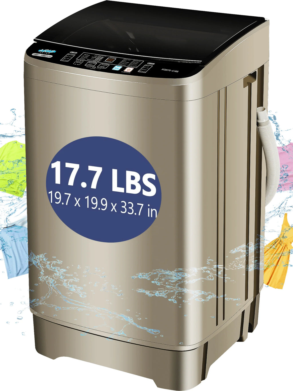 Portable 17.7 lbs Full Automatic Washing Machine N28544