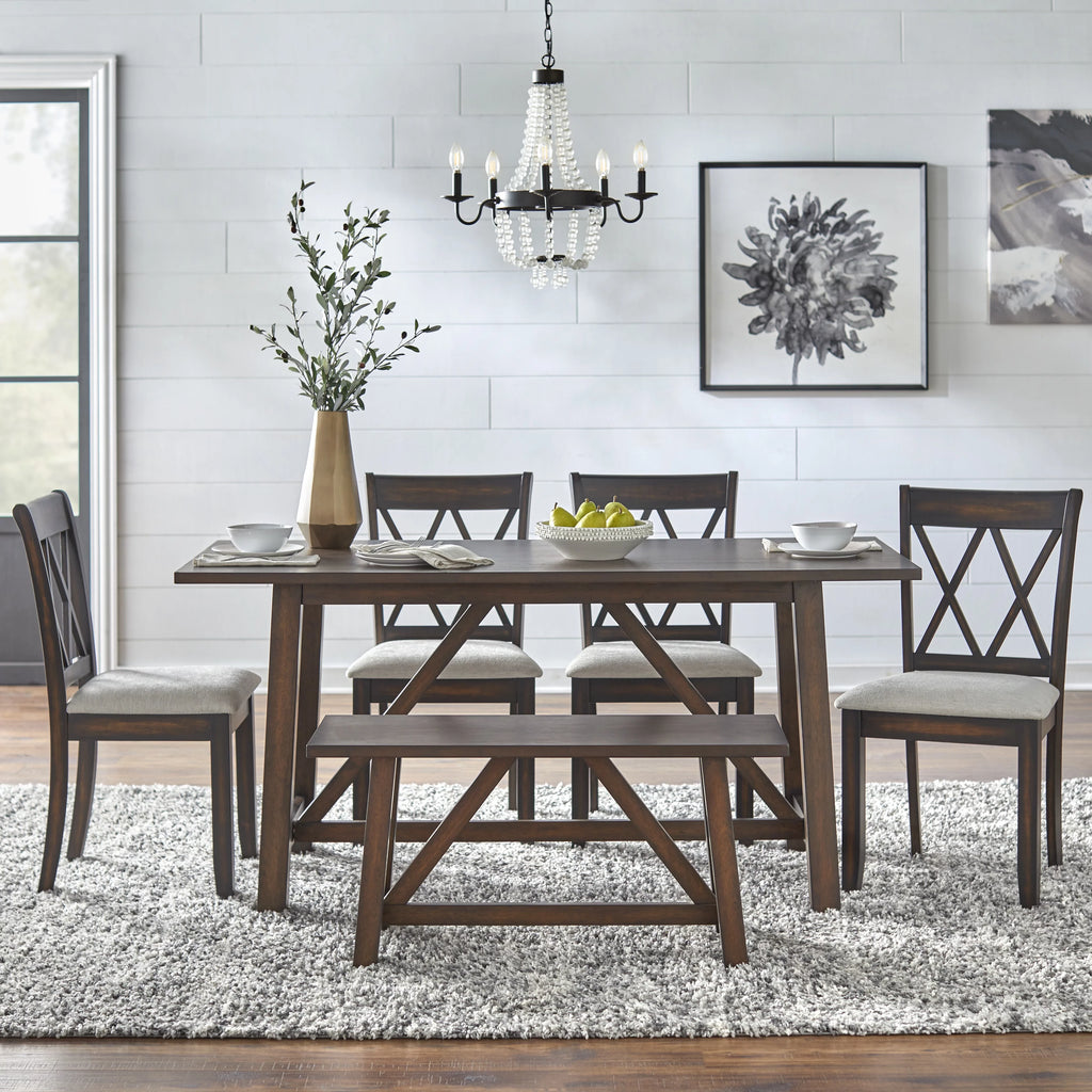 Rectangular 64" Farmhouse Trestle Table M5680