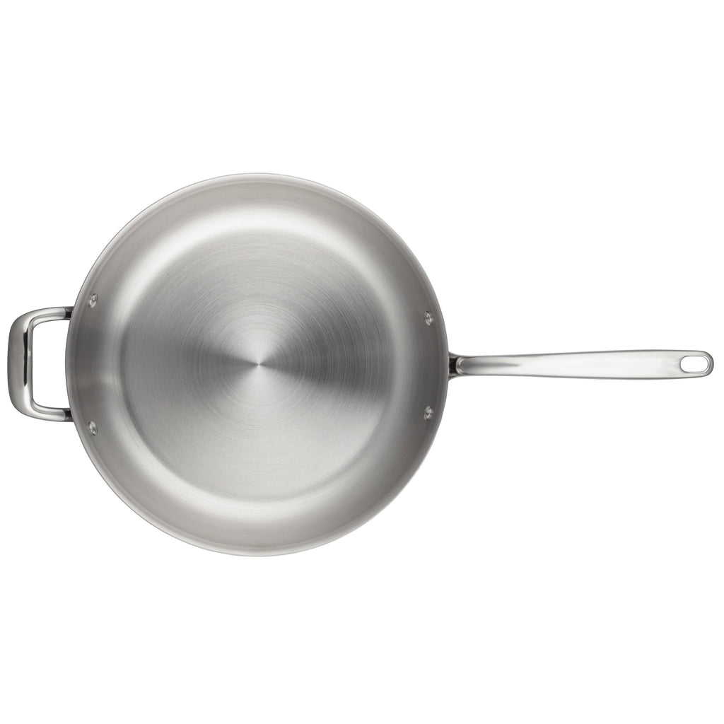 12.5x22 Clad Stainless Steel Fry Pan with Helper Handle X6888