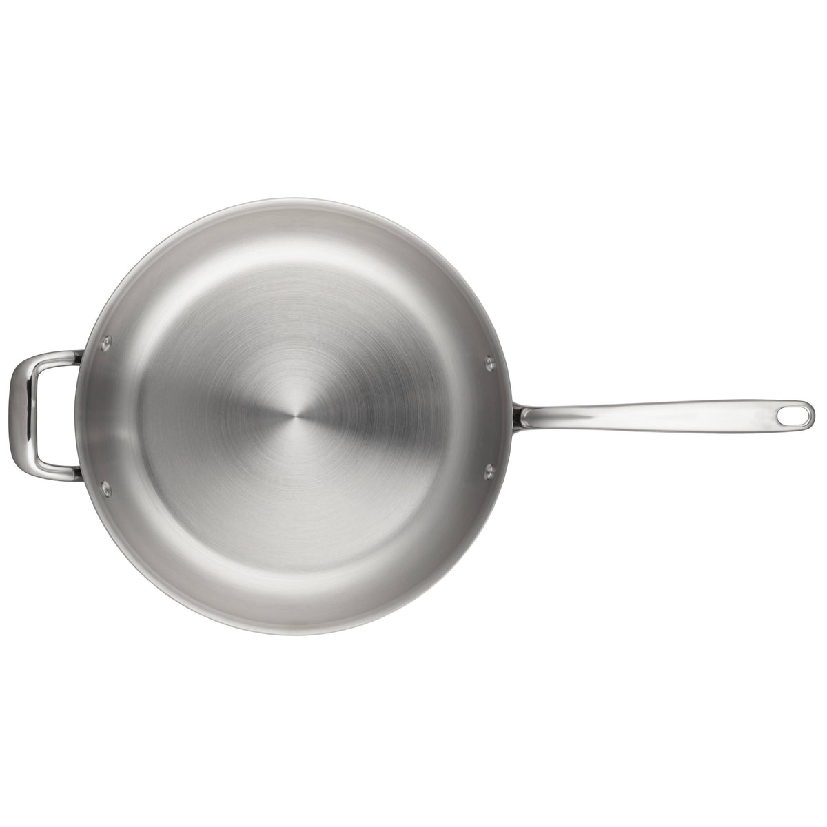 12.5x22 Clad Stainless Steel Fry Pan with Helper Handle X6888
