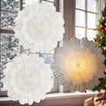 3 Pcs 15.7 Inch Christmas Paper Snowflake Lantern Set K45912