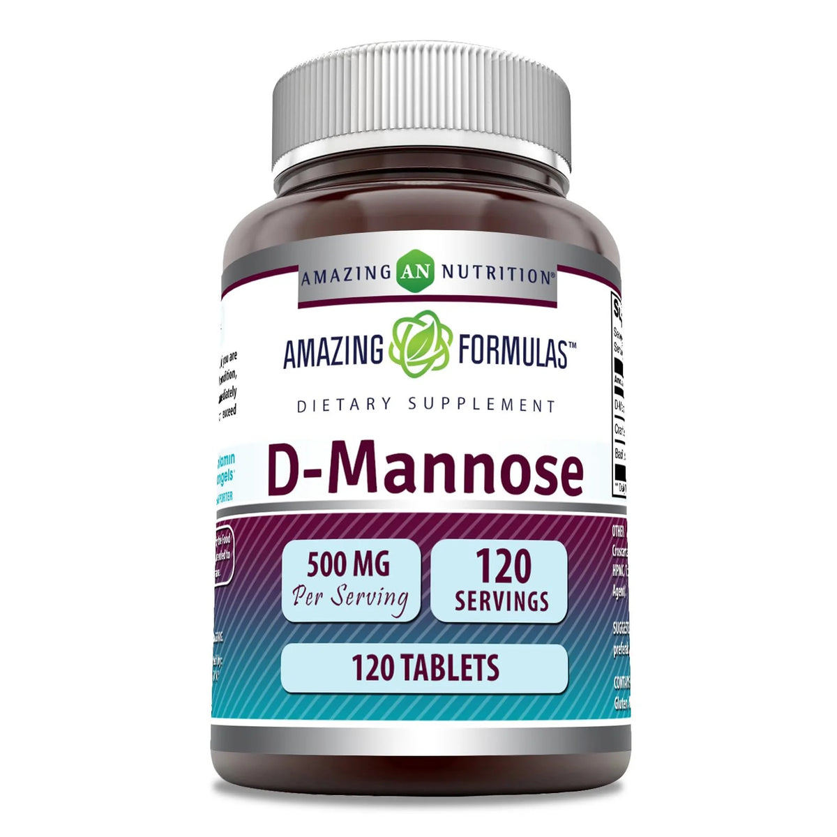 500 Mg D-Mannose Supplement 120 Tablets Non-GMO Gluten Free R214660