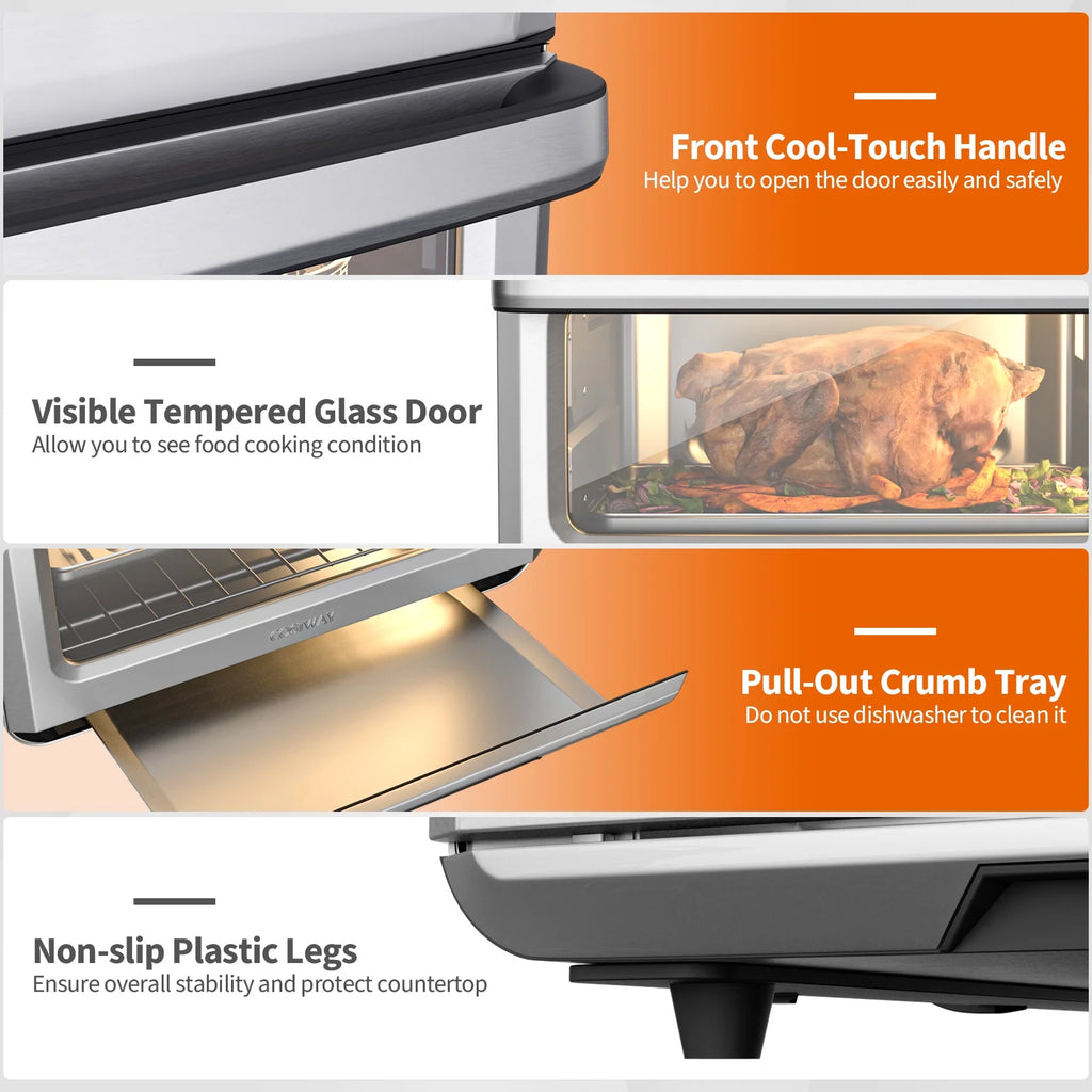 21QT Convection Air Fryer Toaster Oven 8-in-1 Q3377