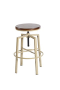 Beige Backless Adjustable Height Barstool N26730