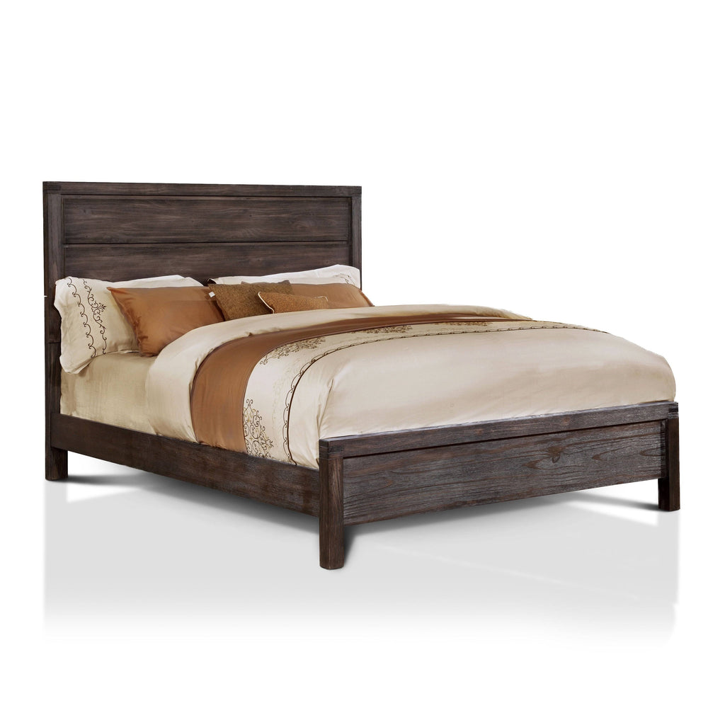 Dark Grey Panel Bed California King T689