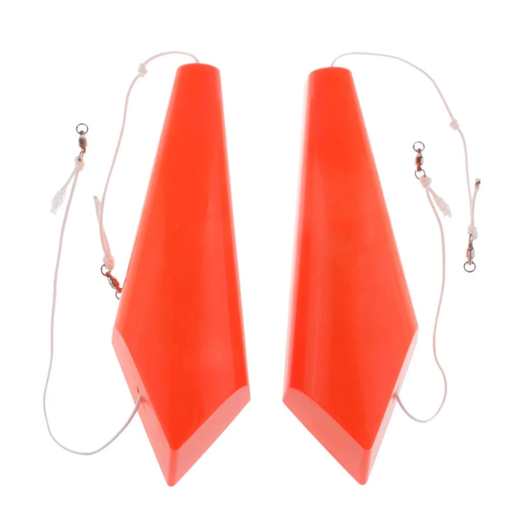 1 Pair Splashing Float Trolling Board Planer Fishing Slippers N69209