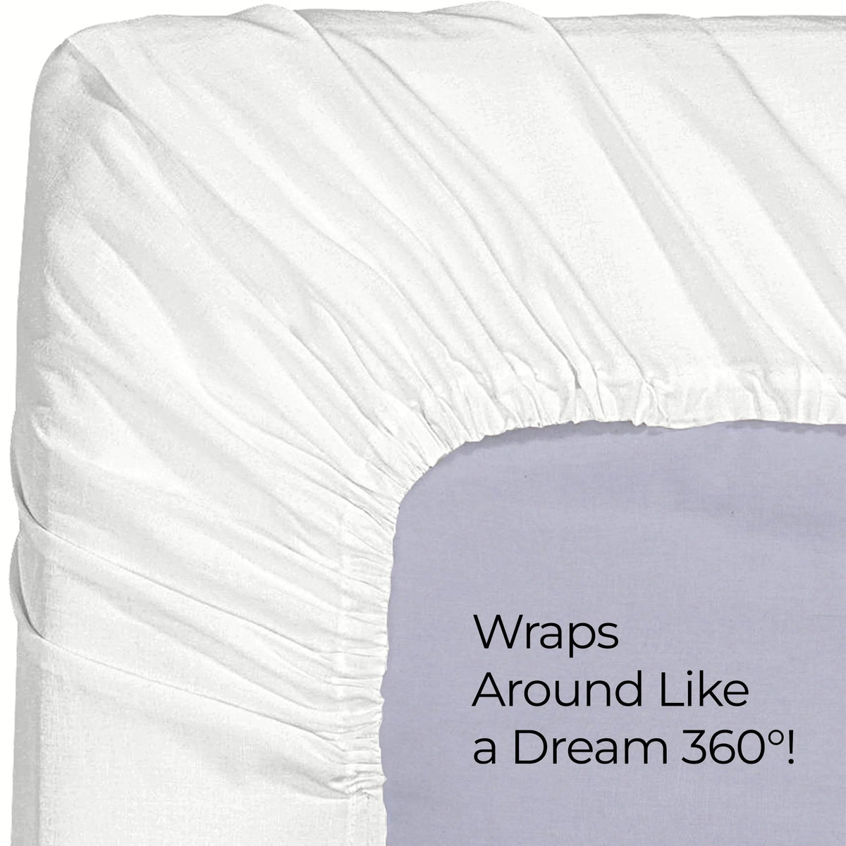 Queen Fitted Sheet, Deep Pocket 15 Inches, White Microfiber S54768