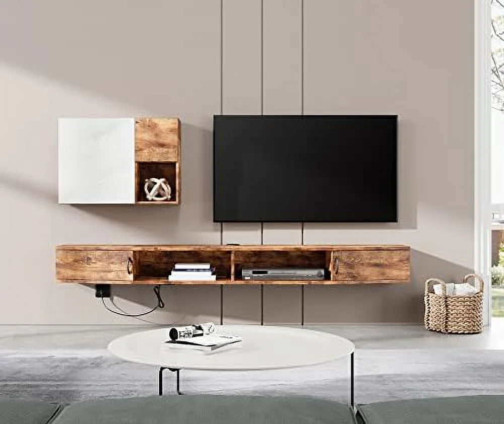 Wall Mounted Floating Wood TV Stand X548