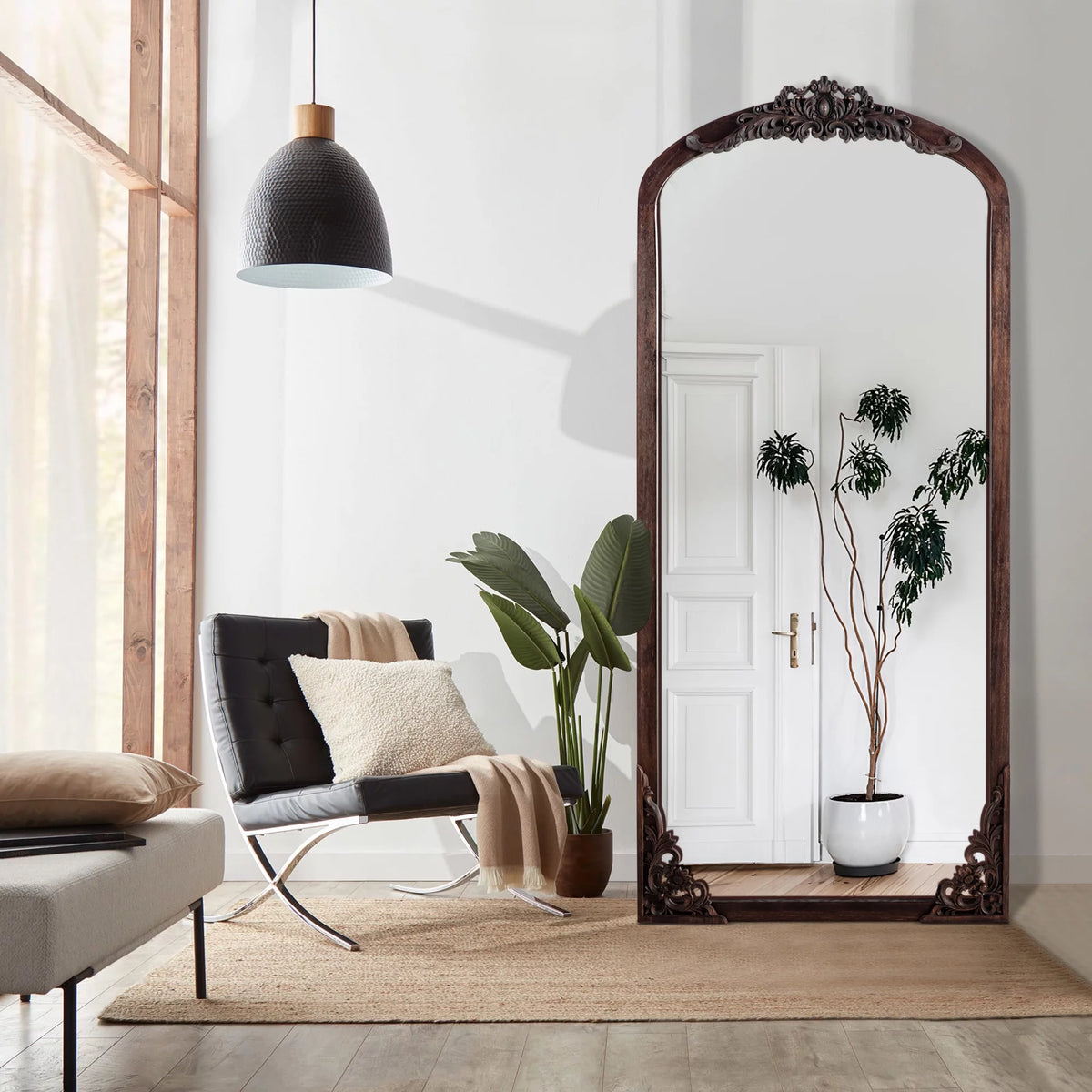 Arch Mirror Full-Length Mirror 71"x31" Natural X40716