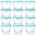 12-Pack 5 Oz Glass Baby Food Storage Containers with Lids Z112389