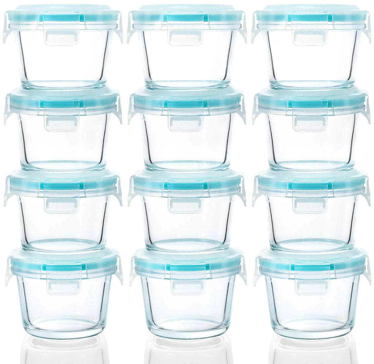 12-Pack 5 Oz Glass Baby Food Storage Containers with Lids Z112389