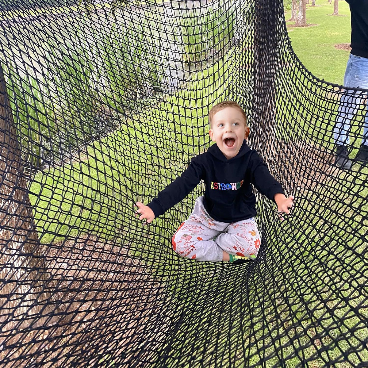 9.8X9.8 FT Kids Playground Net Heavy Duty Climbing Cargo Net D338483