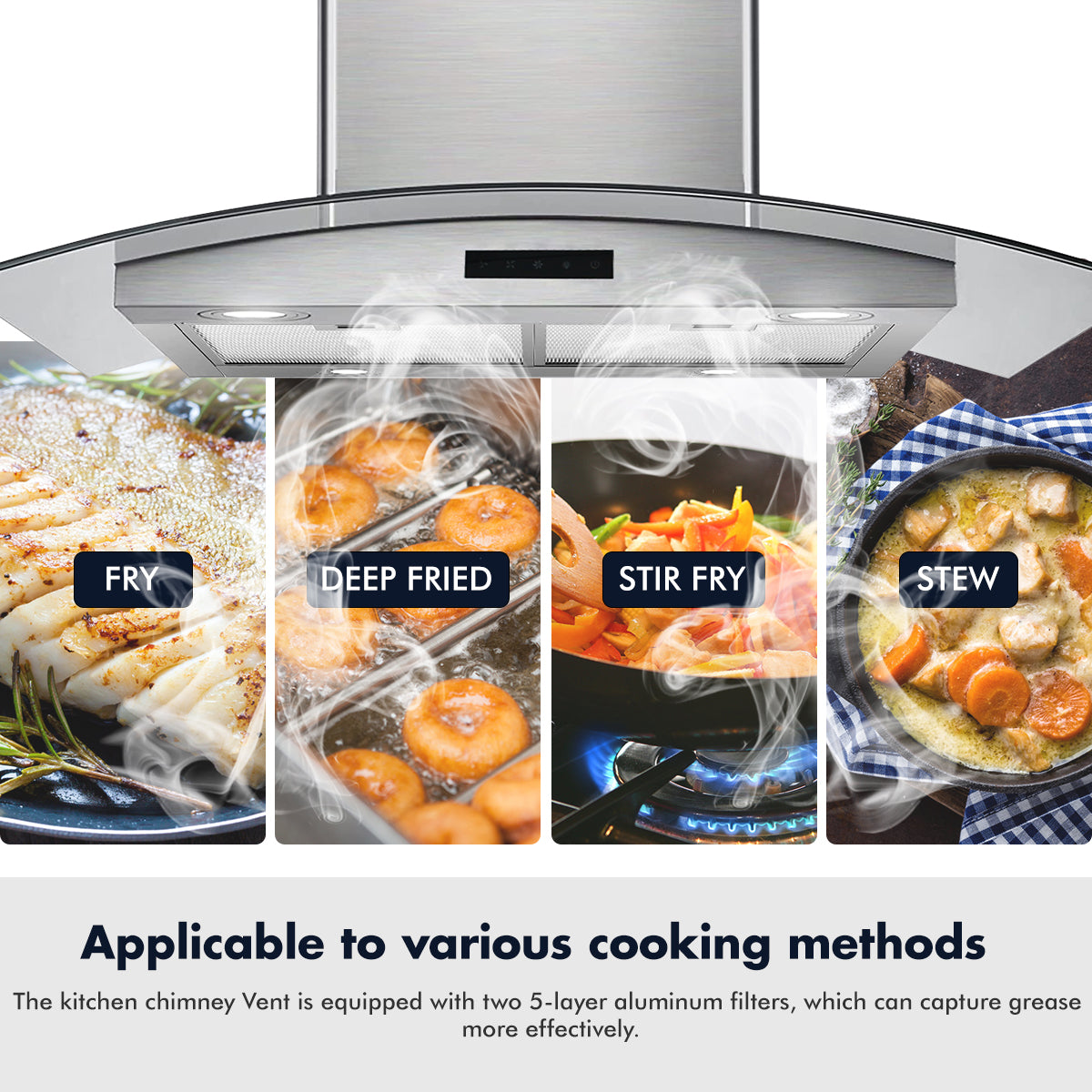 Island Mount Range Hood 30 inch 800 CFM Stainless Steel B78580