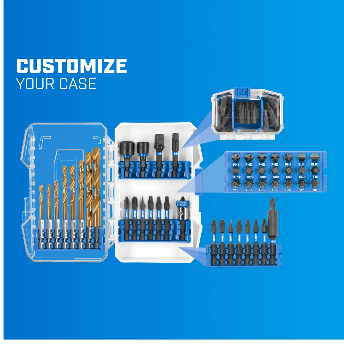 60-Piece Impact Drill & Drive Bit Set with Modular Case K18952