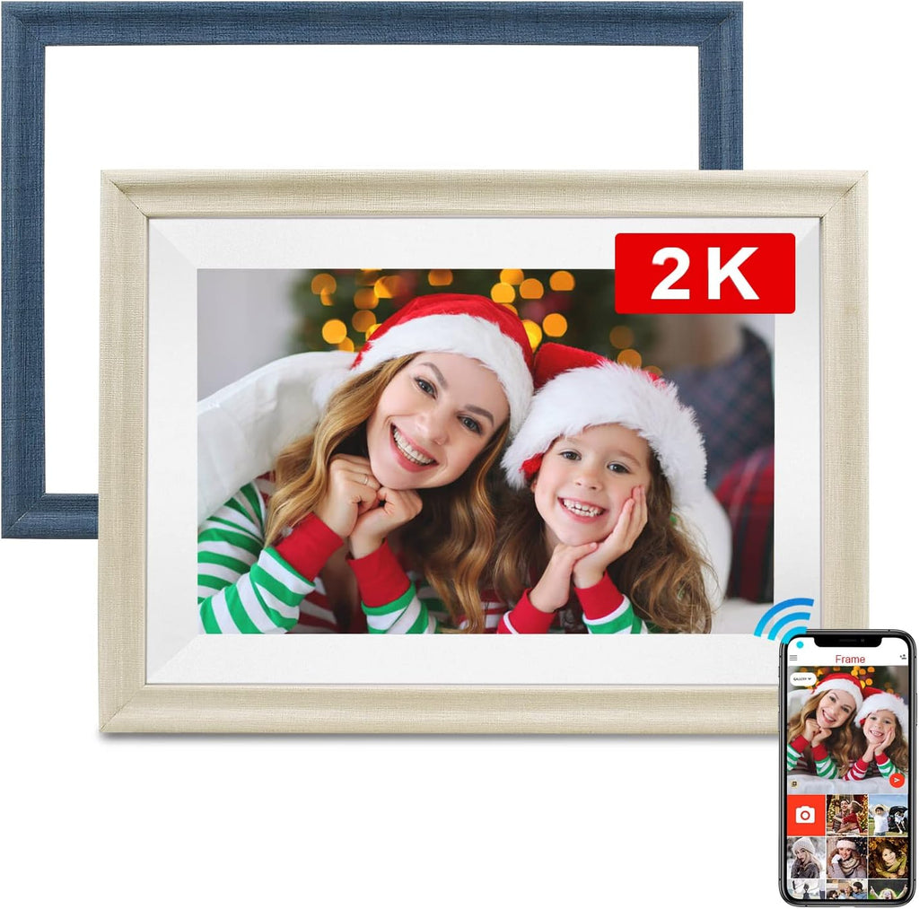 8 Inch WiFi Digital Photo Frame with 2k IPS Touch Screen, 16GB Storage, Pack of 2 W277930