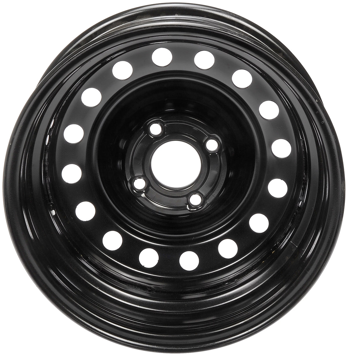 Steel 15 x 6-inch 4-Lug Black Wheel Rim B15349