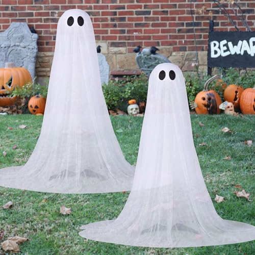 2 Pack 50'' Light Up Ghost Halloween Decor O442472
