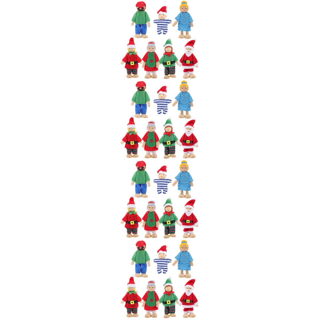 28 pcs Wooden Doll Playset F5600