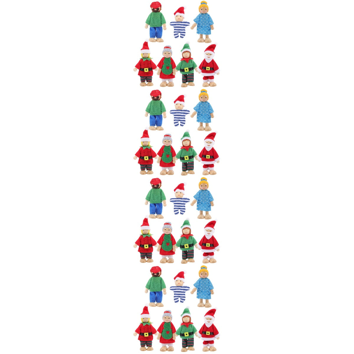 28 pcs Wooden Doll Playset F5600