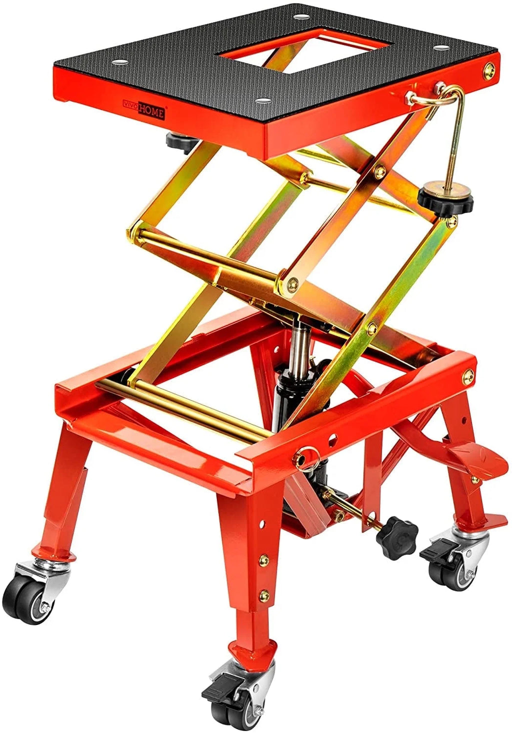 Heavy Duty Hydraulic Motorcycle Lift Table with 4 Wheels O671303