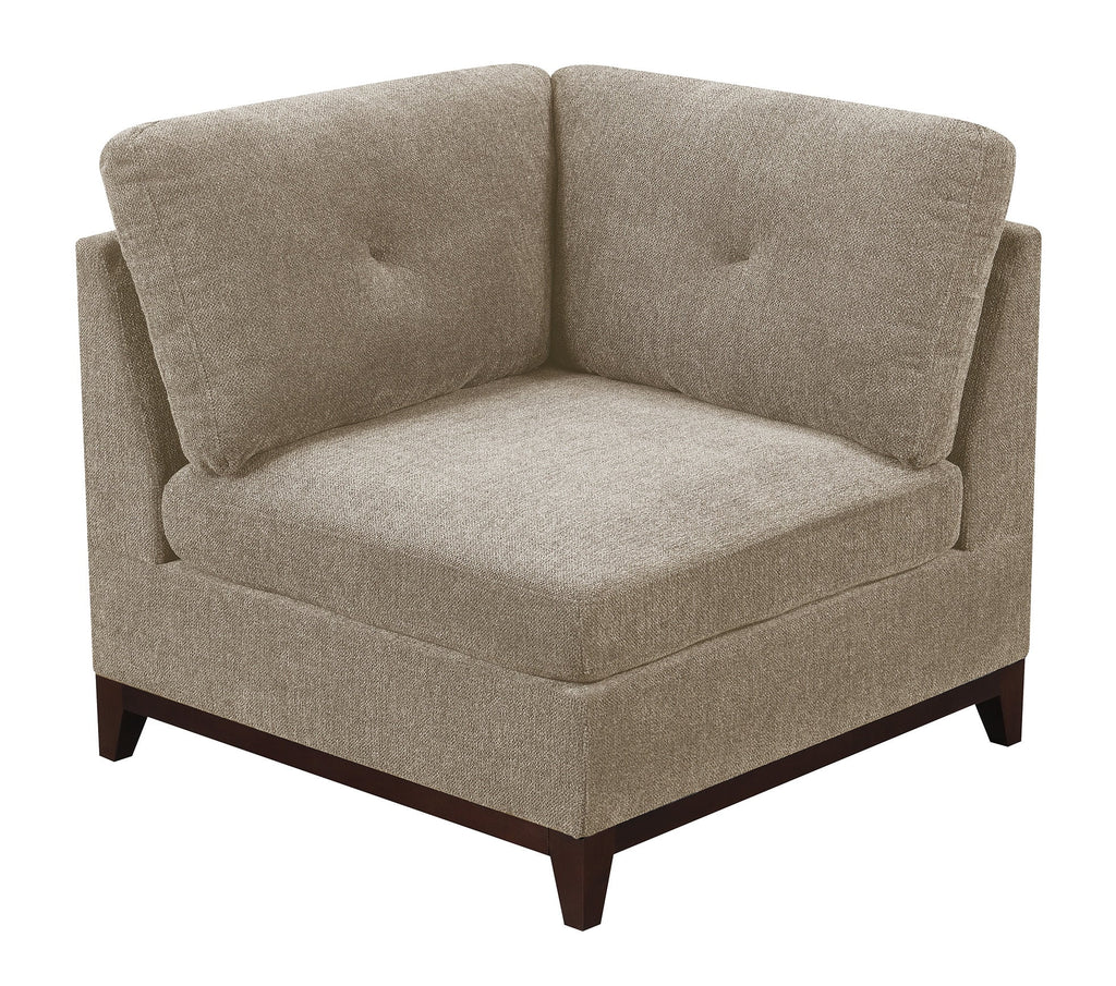 Chenille Camel L-Sectional Sofa Set 6pcs B434