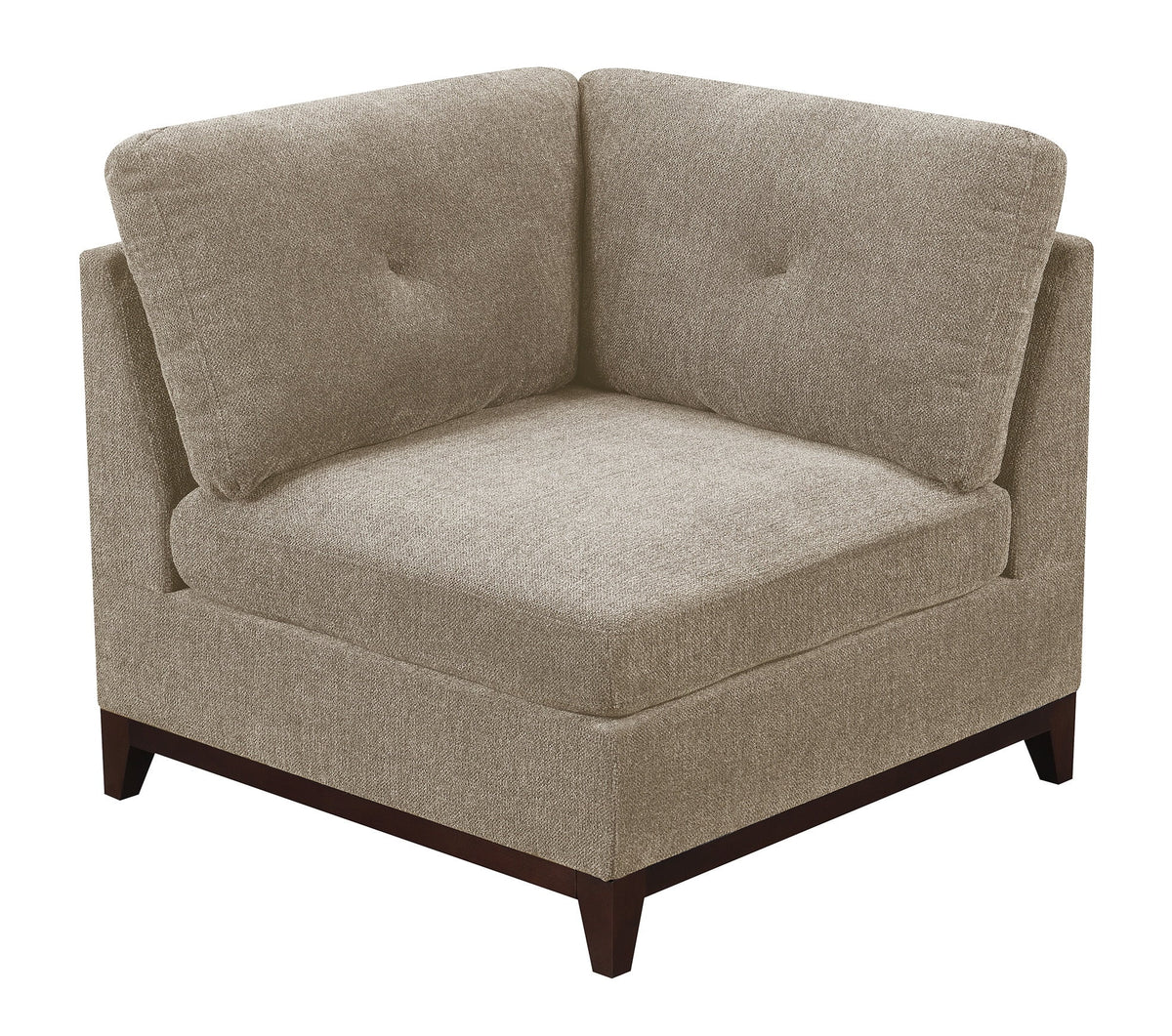 Chenille Camel L-Sectional Sofa Set 6pcs B434