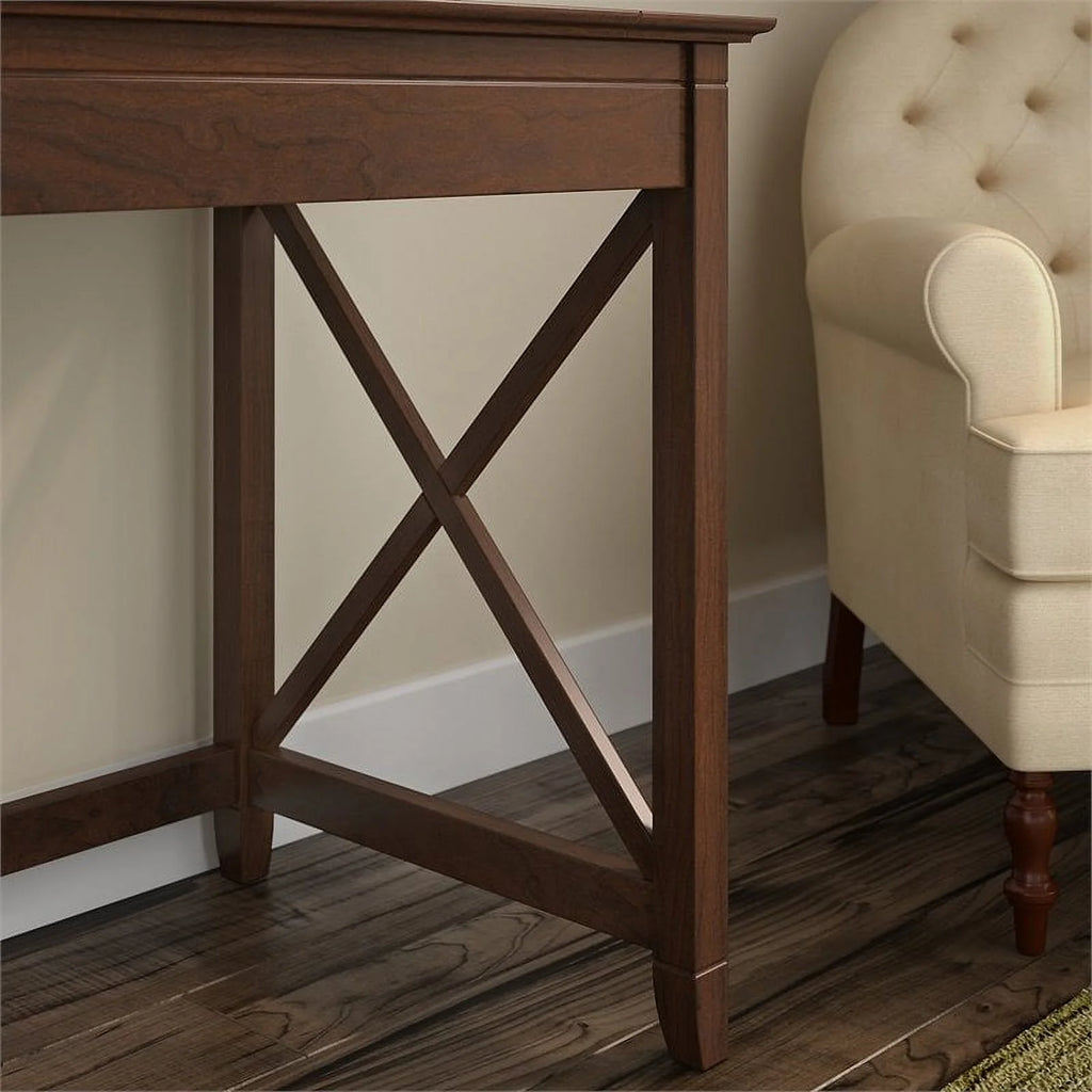 Cherry Writing Desk with File Cabinet and Bookcase G612