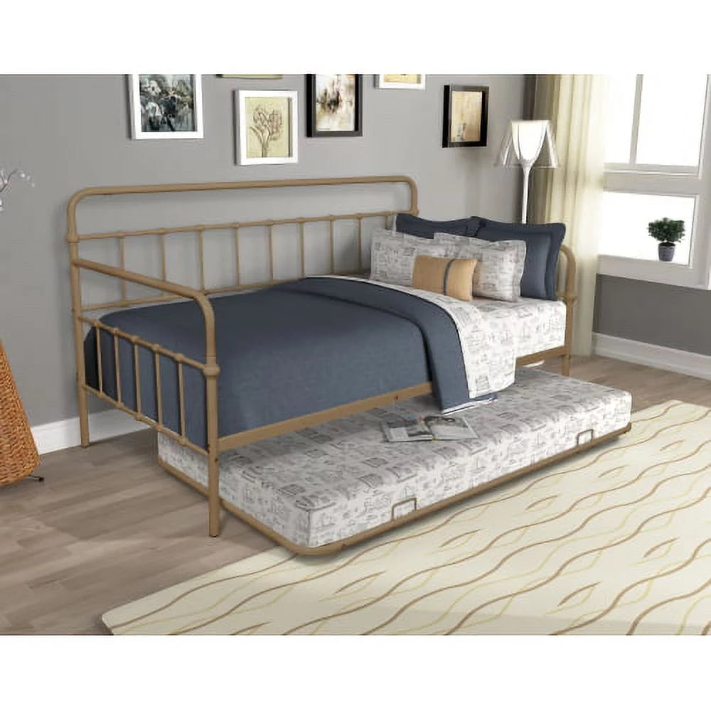 Bronze Metal Frame Daybed With Trundle I3153