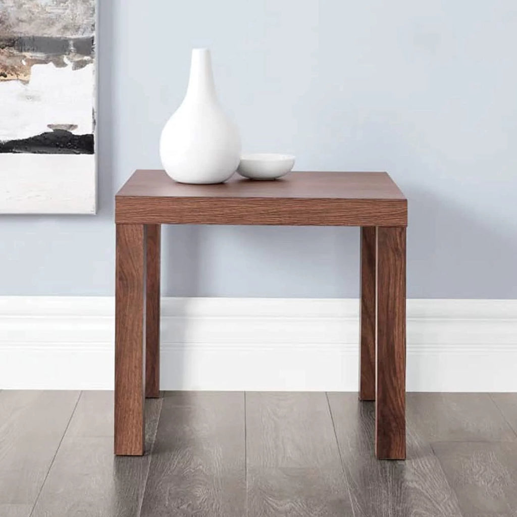 Brown Square Side Tables Set of 2 V33854