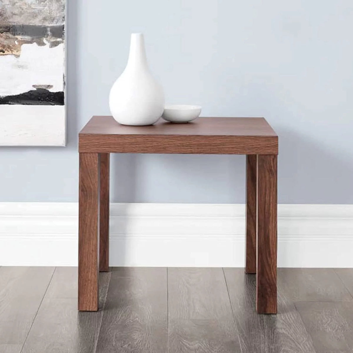 Brown Square Side Tables Set of 2 V33854
