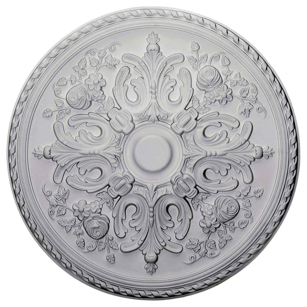 32 5/8x22OD x 2x22P Hand-Painted Bronze Blue Patina Ceiling Medallion C852