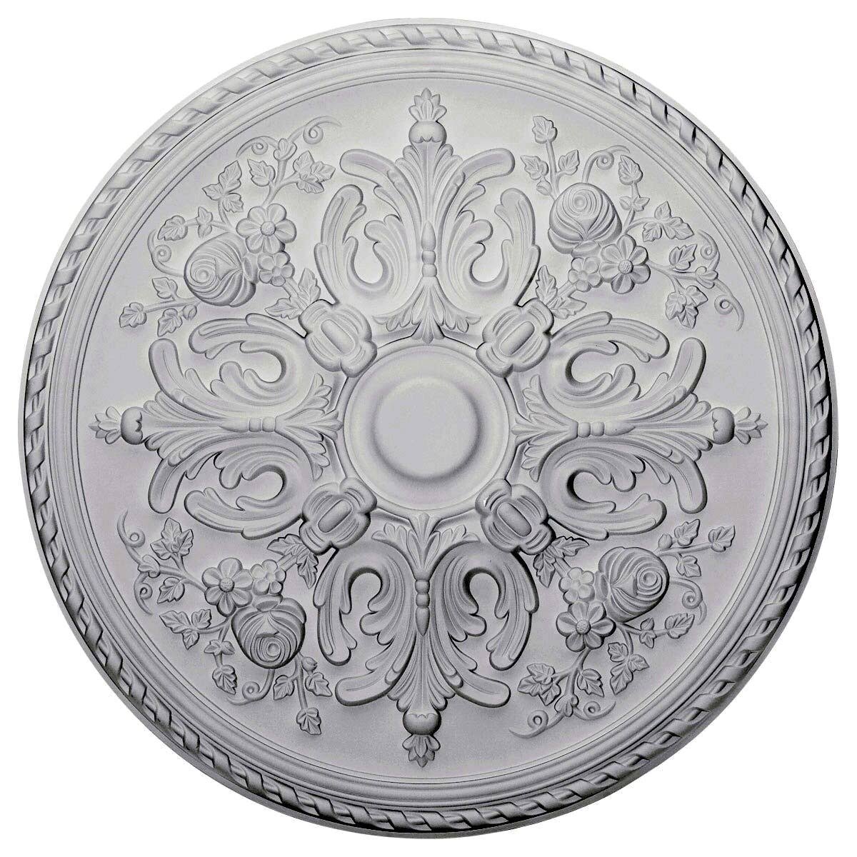 32 5/8x22OD x 2x22P Hand-Painted Bronze Blue Patina Ceiling Medallion C852
