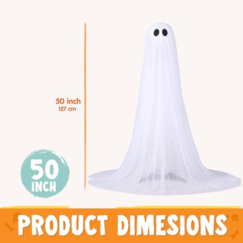 2 Pack 50'' Light Up Ghost Halloween Decor O442472