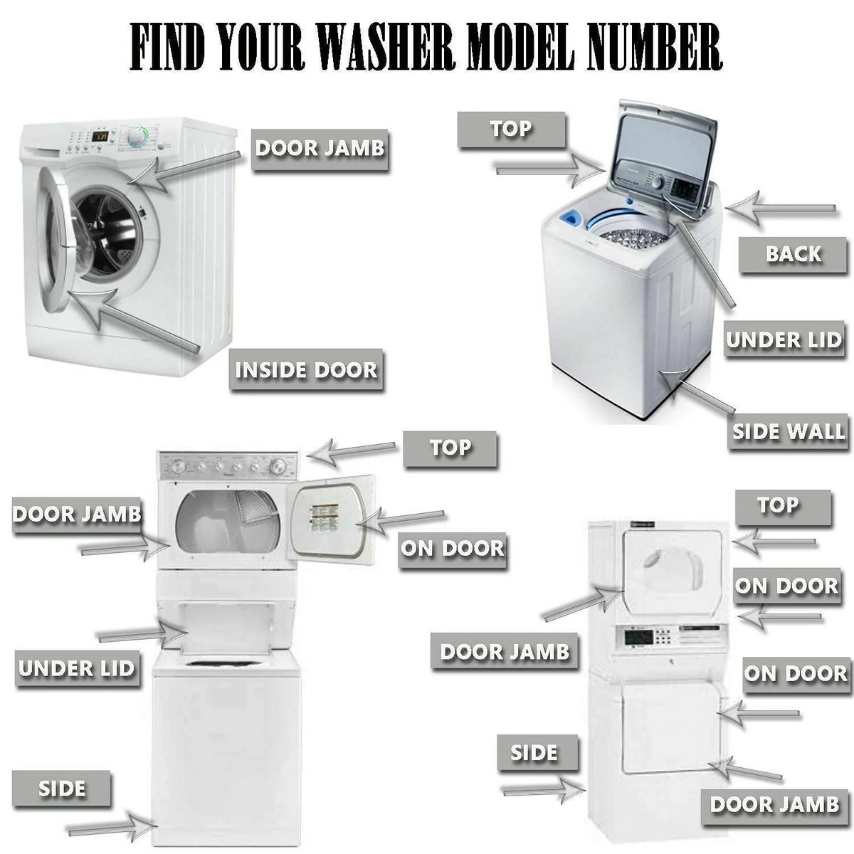 Lock Lid for Washer Dryer J60442