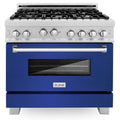 36 in. Gas Range with Blue Matte Door Y46957