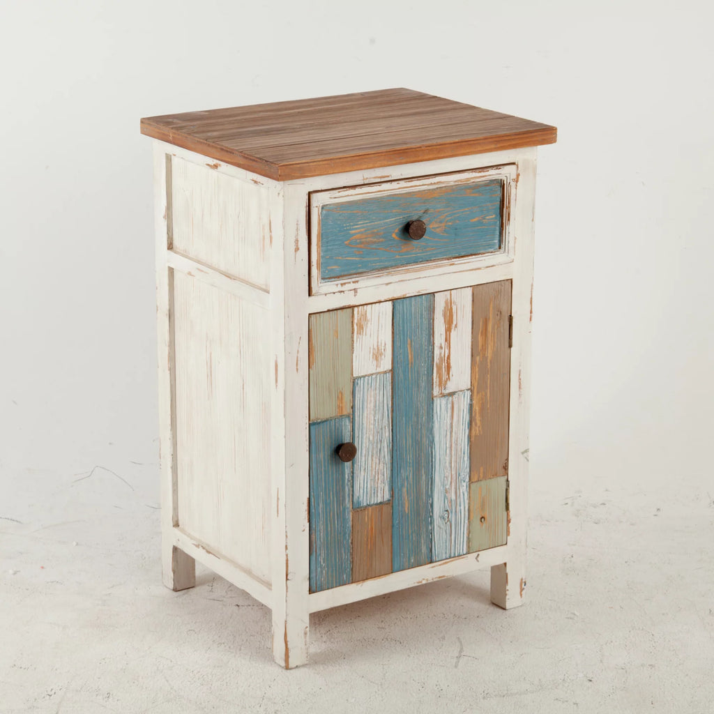Rustic Multi-Color Small Console Cabinet F2877