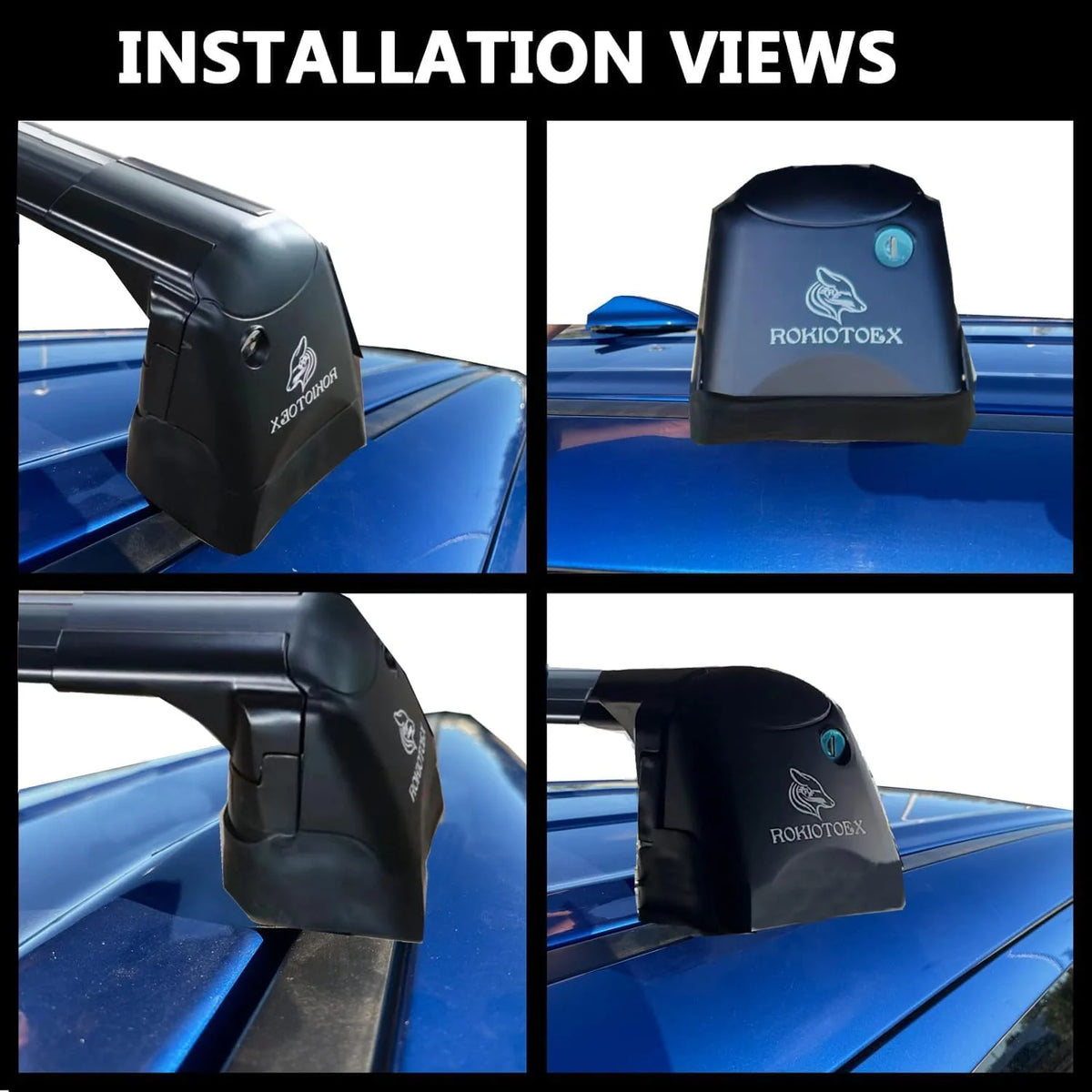 Black Lockable Roof Rack Crossbars U394431