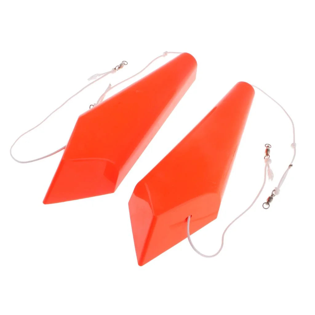 1 Pair Splashing Float Trolling Board Planer Fishing Slippers N69209