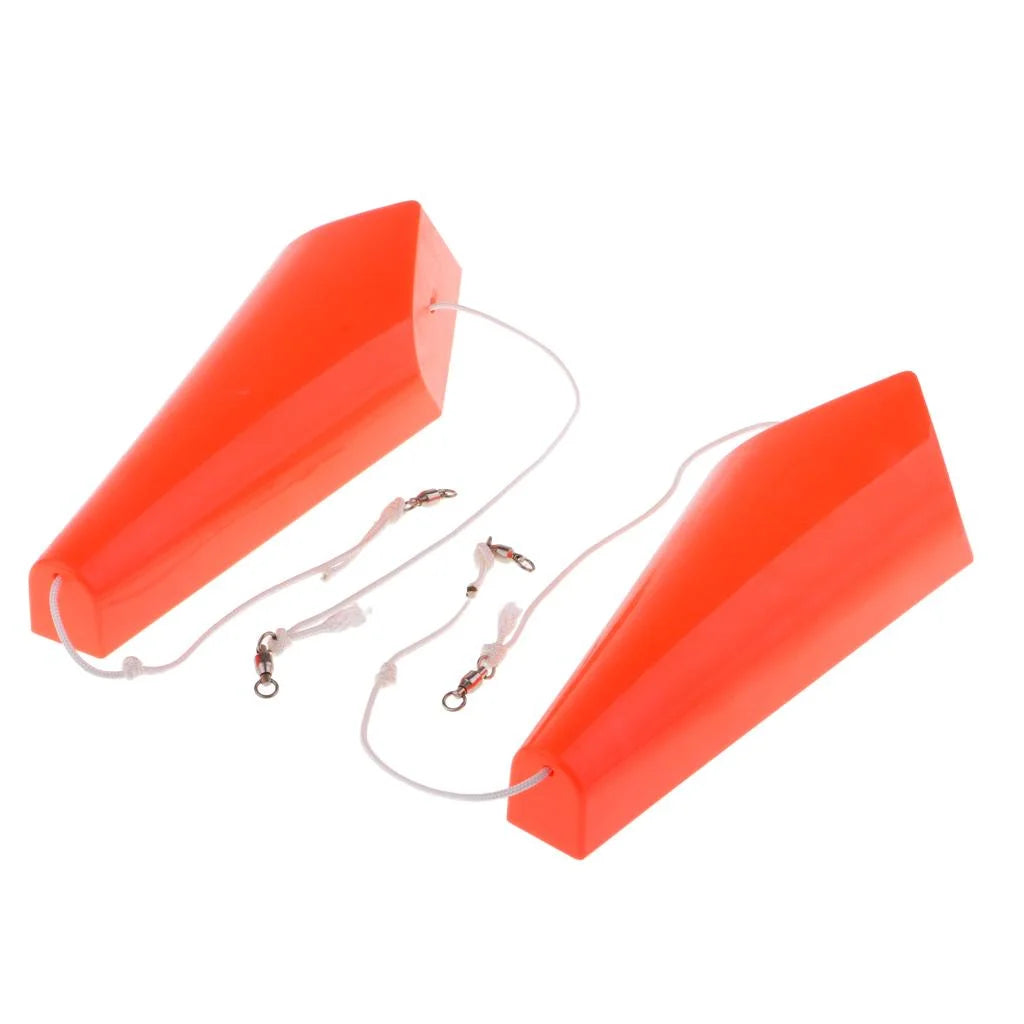 1 Pair Splashing Float Trolling Board Planer Fishing Slippers N69209