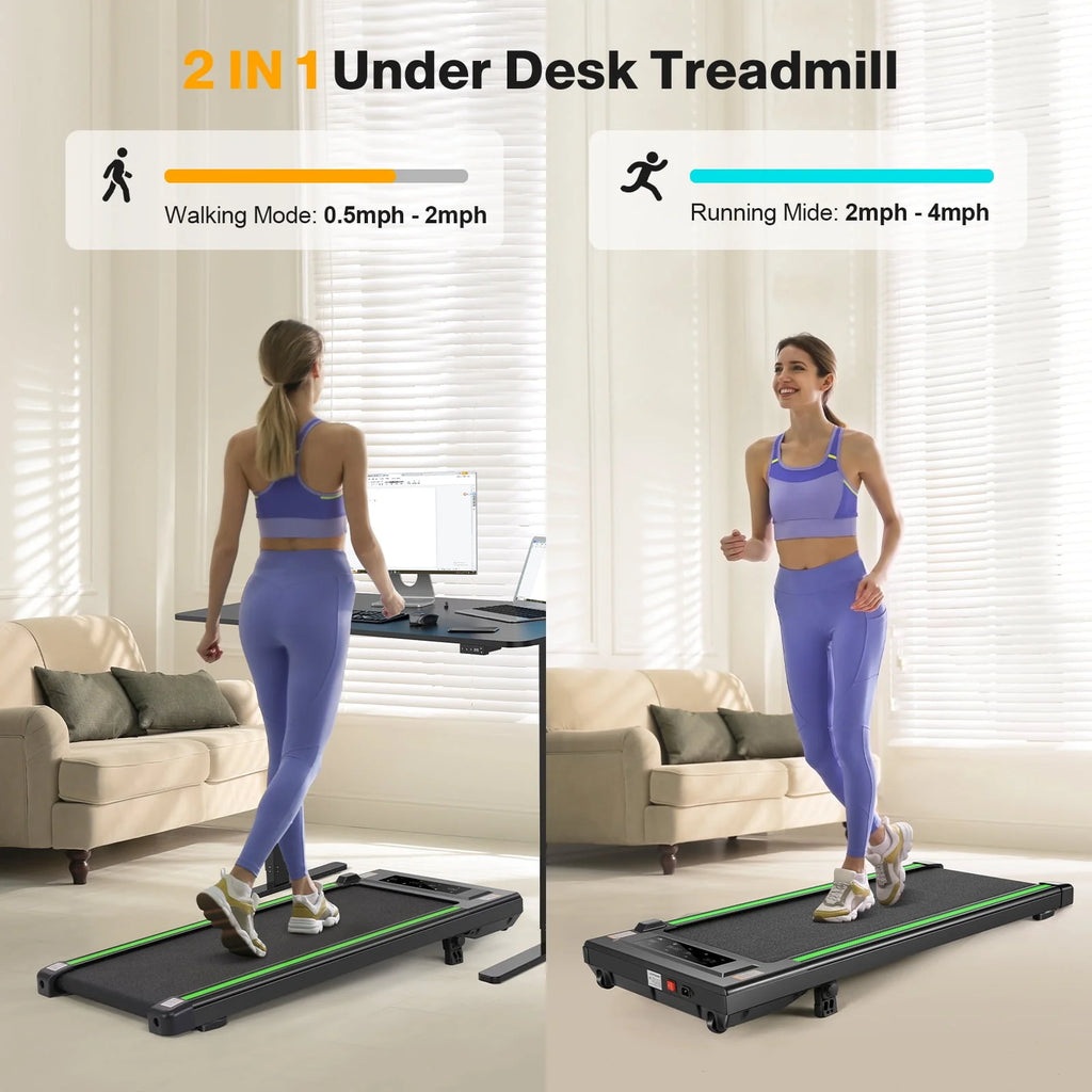 2.5HP Walking Pad Under Desk Treadmill with Remote Control Y334246