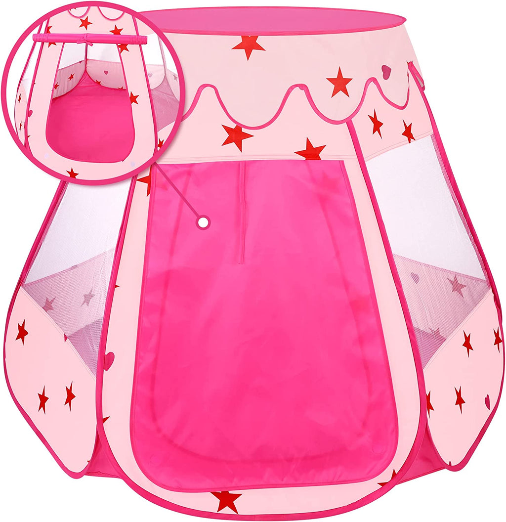 Princess Pop Up Tent with Star Lights and Portable Bag P209752