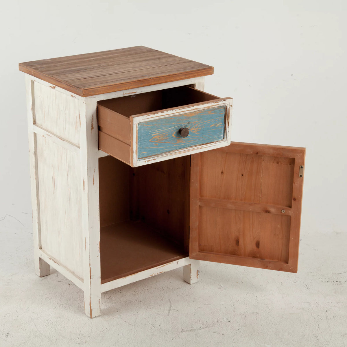 Rustic Multi-Color Small Console Cabinet F2877