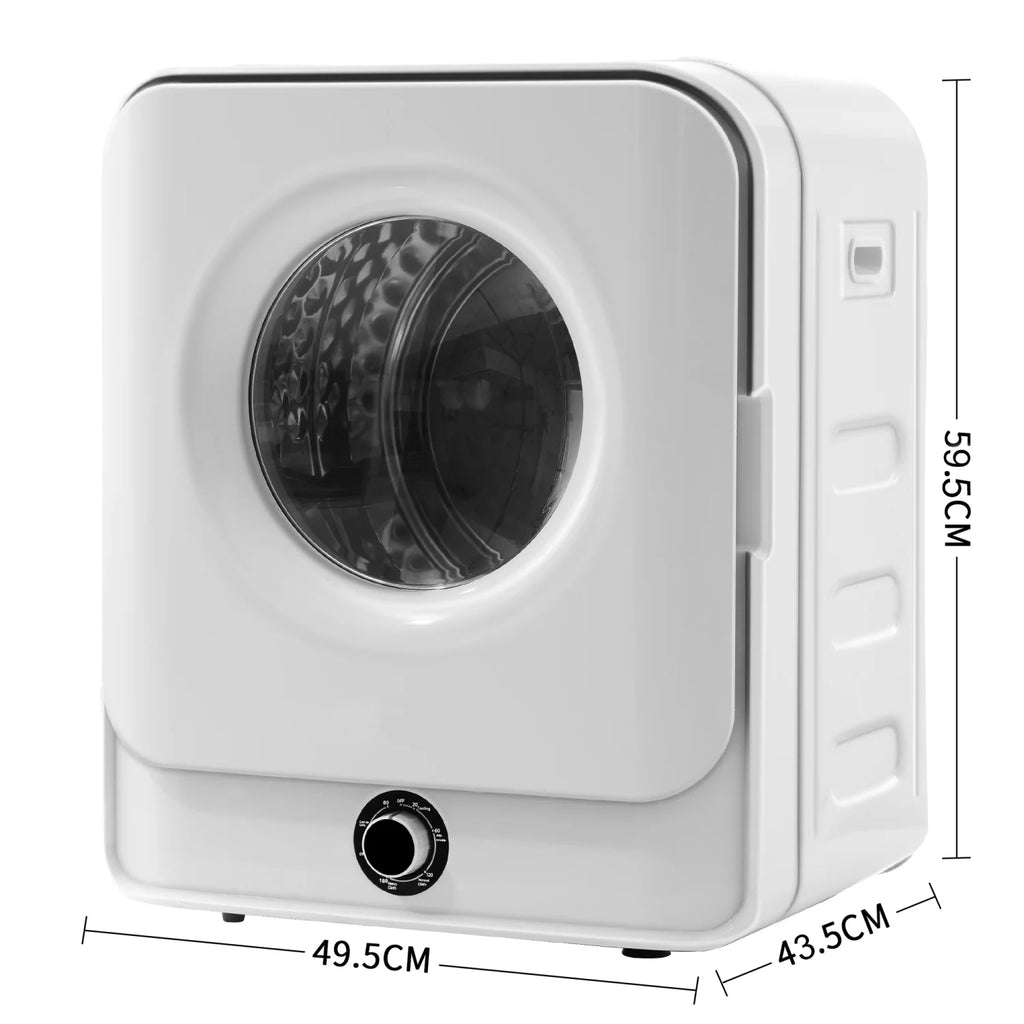 Portable Electric Laundry Dryer 850W 1.95 Cu.ft Stainless Steel A9078