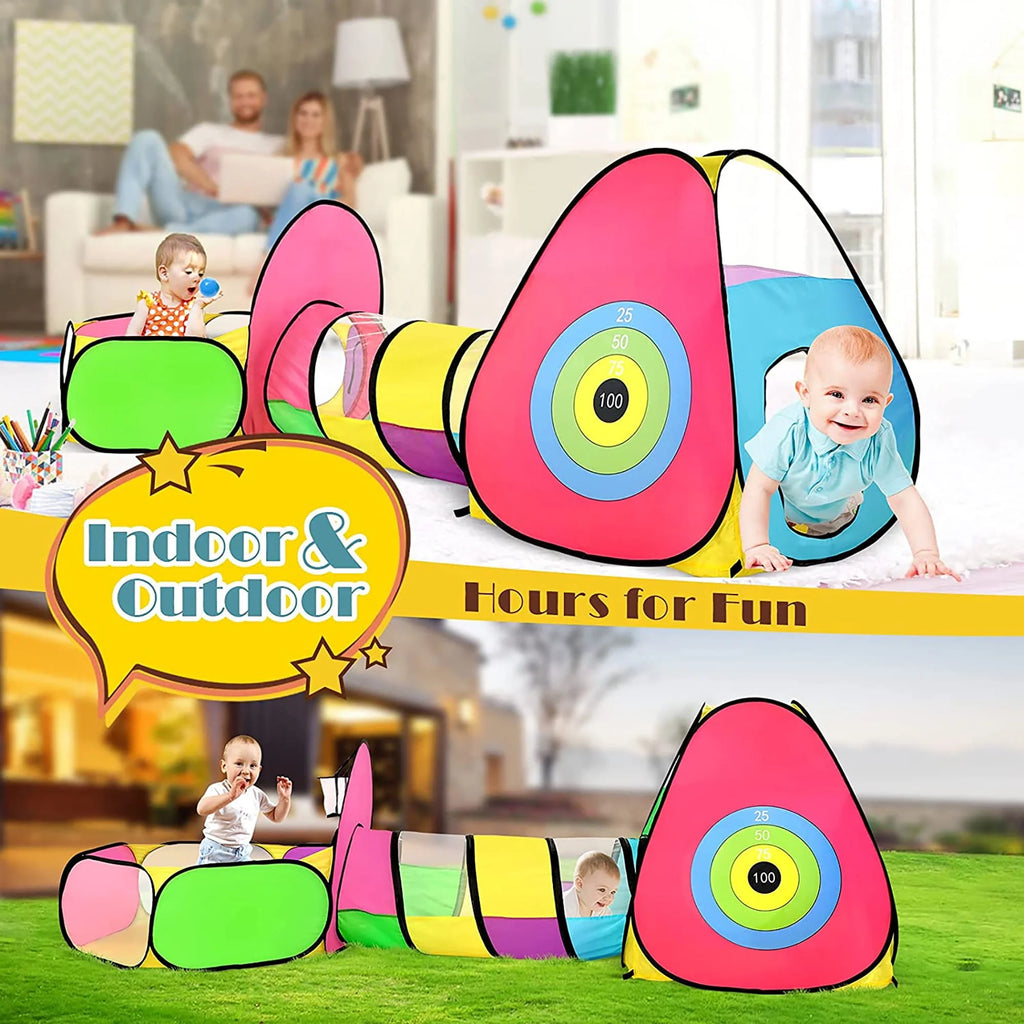 3pc Play Tunnel Tent with Ball Pits Polyester Playhouse X914521